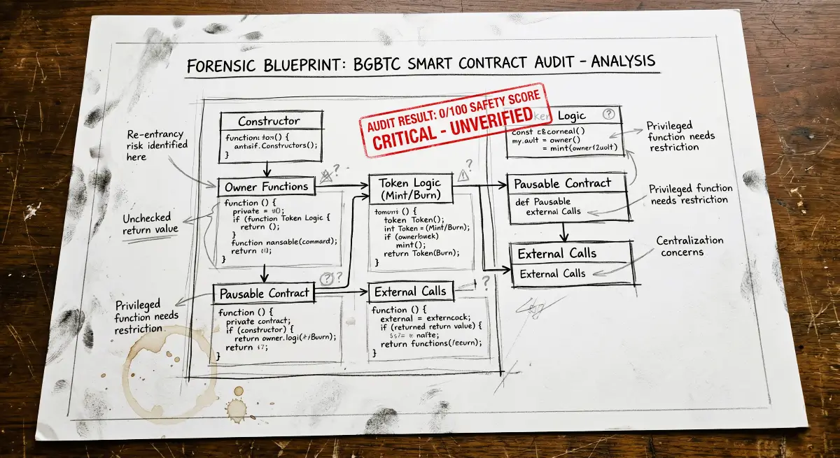 Bitget Wrapped BTC (BGBTC) Review By Cryptos Media: Forensic Audit Exposing 0/100 Safety Score.