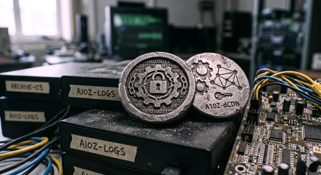 As part of Aioz Network Review, this gritty close-up photo reveals the physical tokenomics allocation or raw smart contract data layers.