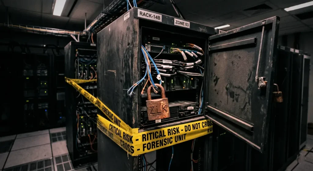 Forensic view of a failed Zenlink server node.