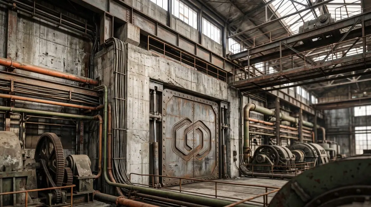 Immutable IMX Review of a massive concrete turbine hall representing high-throughput scaling architecture and centralized infrastructure.