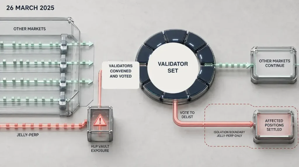 Connected HYPE allocation modules showing 31% genesis distribution, 38.888% future emissions, 23.8% core contributors, 6.312% governed allocations and the revenue-funded purchase-and-burn route.
