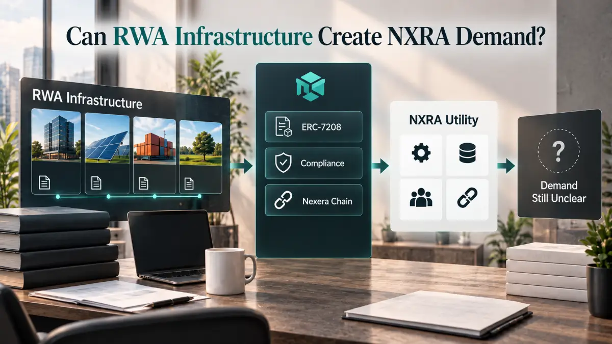 Nexera Review visual links RWA infrastructure, ERC-7208, chain utility, uncertain NXRA demand