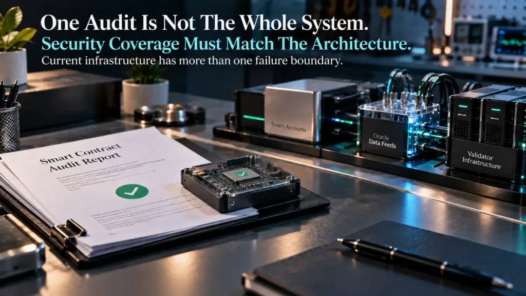 Security audit beside smart account, oracle and validator components