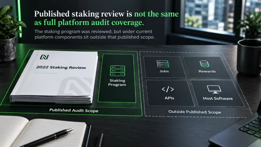 2022 staking review sits beside Jobs, Rewards, APIs, and Host Software panels
